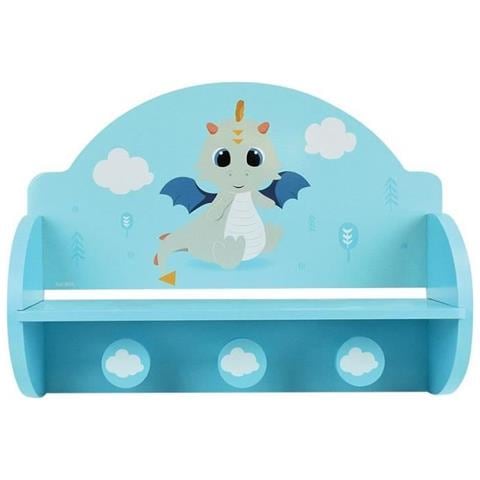 Léon Le Dragon 713338 Mensola Appendiabiti Dimensioni: ± H. 33 X L. 46 X P. 15 Cm Per Bambini - Foto 2