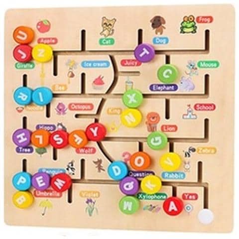 Puzzle In Legno A Forma Di Lettera K, Gioco Rompicapo Per Cervello, Winshare Puzzles And Games - Foto 4