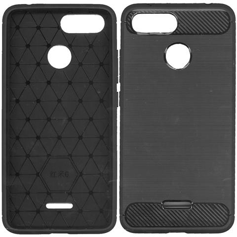 Custodia B-case Tpu Silicone Cover Case Per Xiaomi Redmi 6 Carbon Metal Black - Foto 1