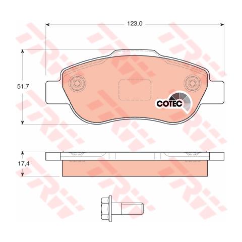 Pattini Freno Fiat Panda 1.3 Jtd / 4x4 (04->) 1.3 J Gdb1589 - Foto 1