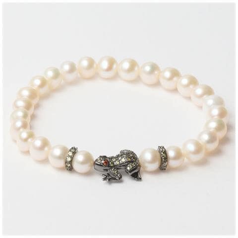 Bracciale Donna Lancaster Jla-br-frog-3-wh Bianco Verde Argento Puro 16 Mm - Foto 1