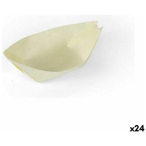 Set Di Ciotole Algon Monouso Legno 12 Pezzi 10 Cm (24 Unità) - Foto 1