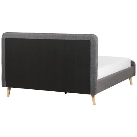 Letto Tessuto Rennes Ii 160 X 200 Cm Grigio Scuro - Foto 2