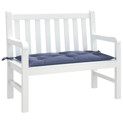 Cuscino Panca Giardino Blu Marino 100x50x7cm In Tessuto Oxford - Foto 3