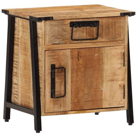 Comodino 40x30x42 Cm In Legno Massello Di Mango - Foto 1
