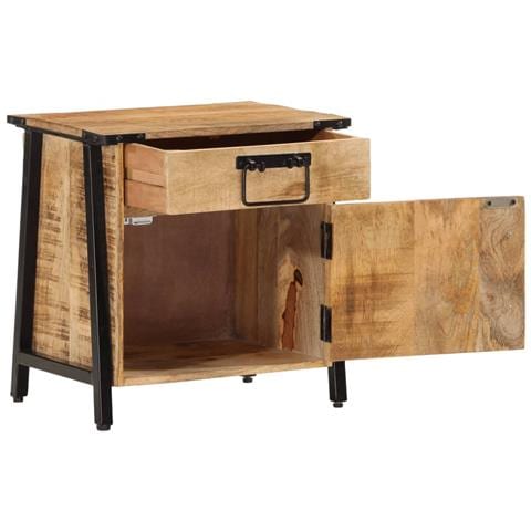 Comodino 40x30x42 Cm In Legno Massello Di Mango - Foto 2