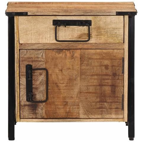 Comodino 40x30x42 Cm In Legno Massello Di Mango - Foto 3