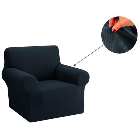 Copridivano Copriseduta Sofà Elasticizzato Tinta Unita Smile Tessuto Millerighe Poltrona Stone - Foto 1