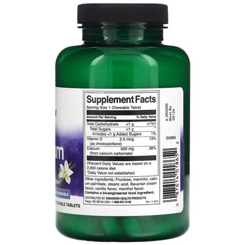 Calcio 500 Mg 100 Compresse Masticabili Alla Crema Di Vaniglia - Foto 2