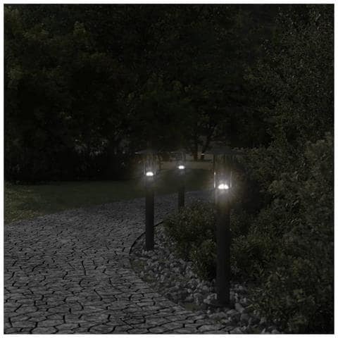Lampada Da Terra Per Esterni Nera 60 Cm In Acciaio Inox - Foto 3