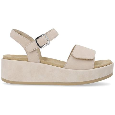 Beige Casual Open Sandals Sandali Pelle Scamosciata /nabuk Scarpe Donna Beige Eu 37, D1n50-60 - Foto 2