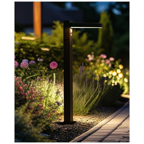 Lampione Solare Da Giardino A Led Parkers Con Sensore Di Movimento Nero - Foto 1