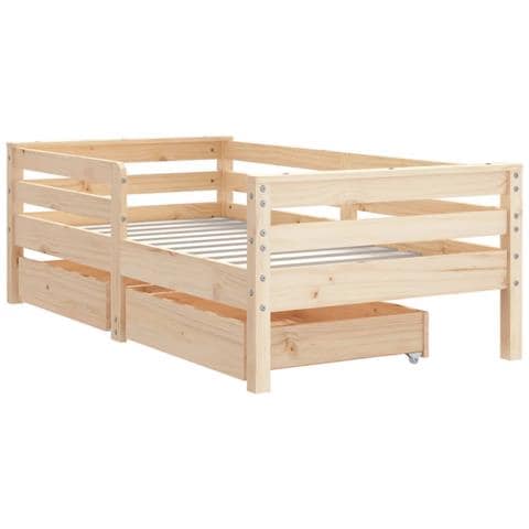 Giroletto Bambini con Cassetti 70x140 cm Legno Massello di Pino - Foto 2