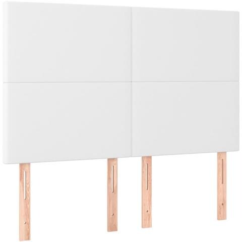 Giroletto Molle con Materasso e LED Bianco 140x190cm Similpelle - Foto 2