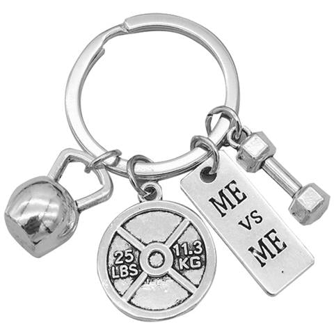 Portachiavi Per Il Sollevamento Pesi: Ciondolo Con Manubrio, Bilanciere E Kettlebell Model 4 - Foto 1