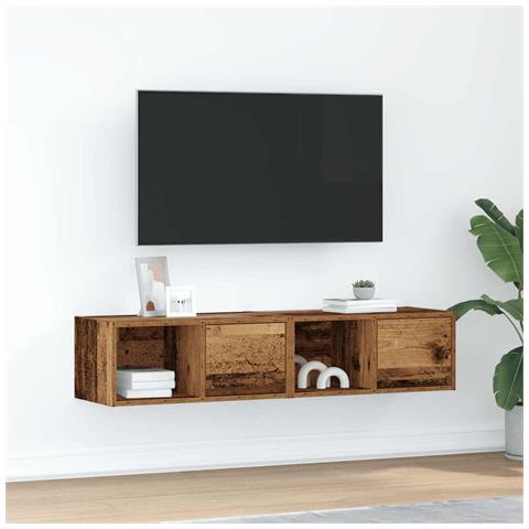 Mobili Porta TV 2 pz Legno Antico 60x31x25,5 cm in Truciolato - Foto 1