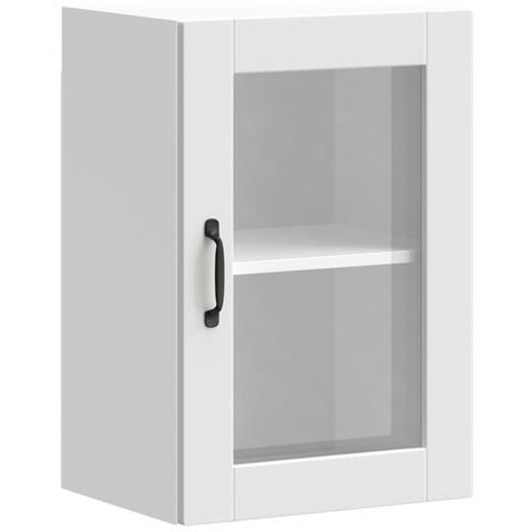 Pensile Da Cucina Con Porta In Vetro Porto Bianco - Foto 2