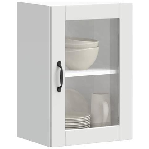 Pensile Da Cucina Con Porta In Vetro Porto Bianco - Foto 1