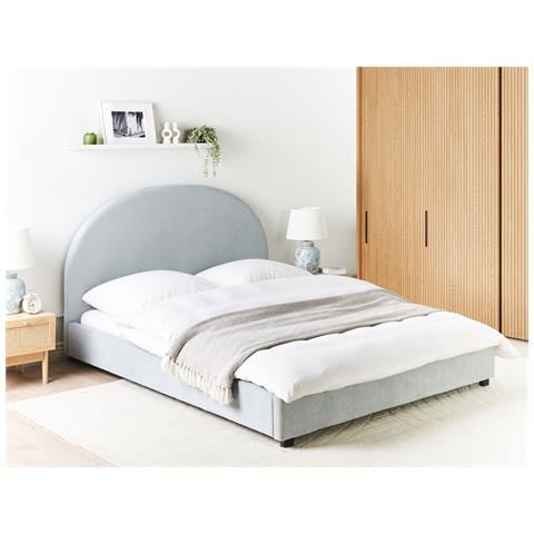 Letto Ciniglia Vaucluse 160 X 200 Cm Azzurro - Foto 1