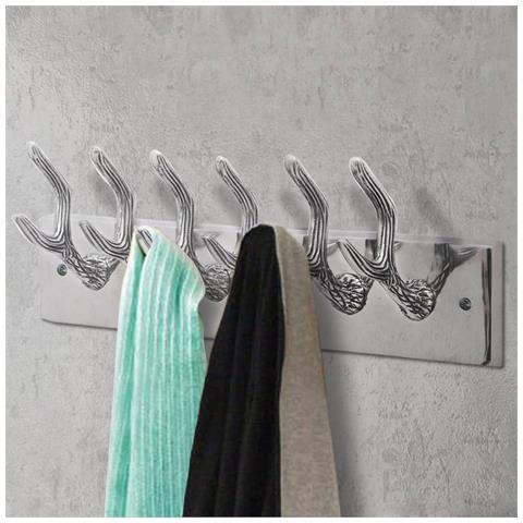 Lusso Casadino -  Ganci Appendiabiti 2 Pz Argento In Alluminio - Foto 6