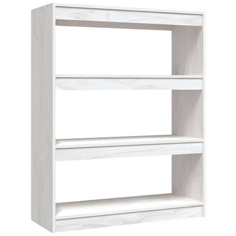 Libreria /divisorio Bianco 100x30x103 Cm In Massello Di Pino - Foto 1