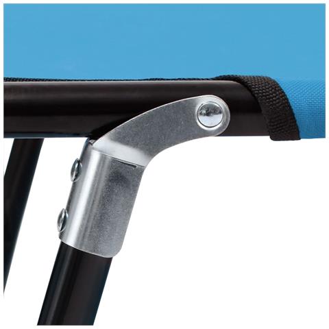 Lettino Prendisole Pieghevole In Acciaio Blu Turchese - Foto 8