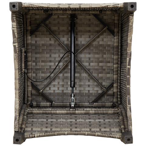 Poltrona Relax con Cuscino Grigio in Rattan Plastificato - Foto 9