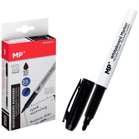 Pack 12 Marker Neri Per Lavagna - Foto 1