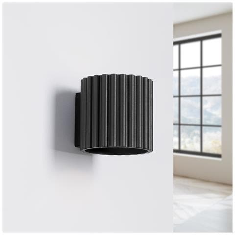 Lampada A Parete Aura Nero G9 Sl. 1786 - Minimalist Lampada Da Parete Nero 10x10x12 Cm - Foto 2