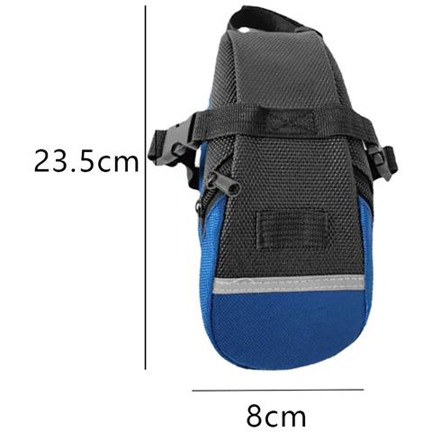 Borsa Sottosella Per Bicicletta Impermeabile Con Strisce Riflettenti, Blu - Foto 2