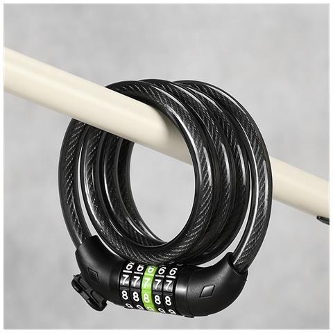 Lucchetto Per Bici A Combinazione A Cinque Cifre Nero - Sicurezza Antifurto Portatile Per Ciclismo - Foto 6