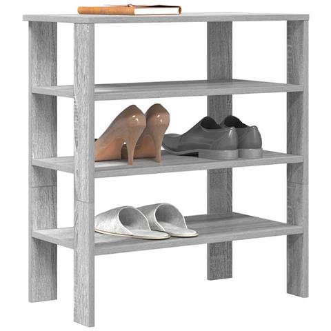 Scarpiera Grigio Sonoma 61x32x70 cm in Legno Multistrato - Foto 2