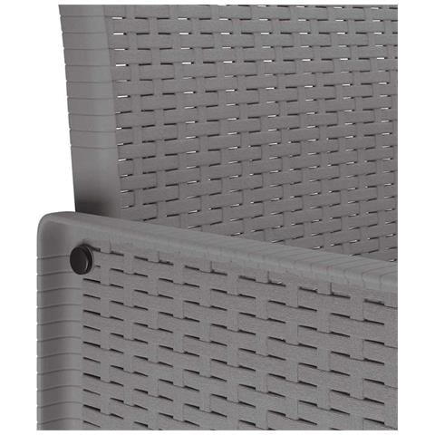 Sedia da Giardino 2 pcs Grigio chiaro 53 x 49 x 85 cm PP - Foto 9