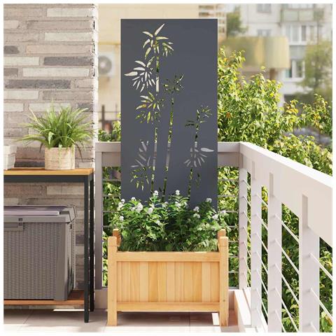 Schermo per privacy in giardino Floreale Antracite 50 x 140 cm - Foto 2