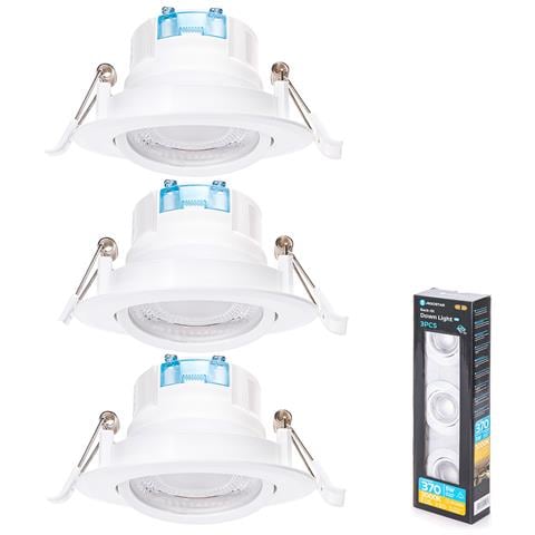Faretto Led E6 Rotondo Da Incasso Orientabile (3 Pz) 5w Luce Calda - Foto 1