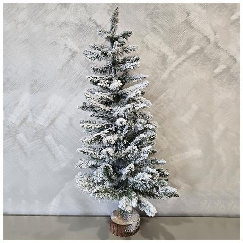 Albero Di Natale Innevato 90cm Con 90 Rami E Neve Effetto Realistico Base Tronco - Foto 4