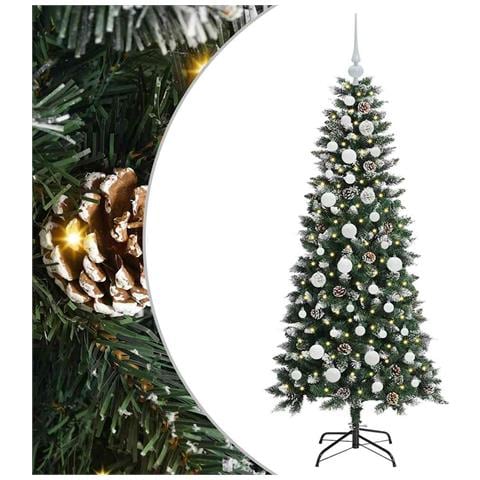 Albero di Natale artificiale con 150 LED Verde 150 cm - Foto 1