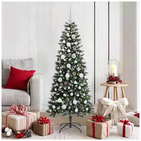 Albero di Natale artificiale con 150 LED Verde 150 cm - Foto 2