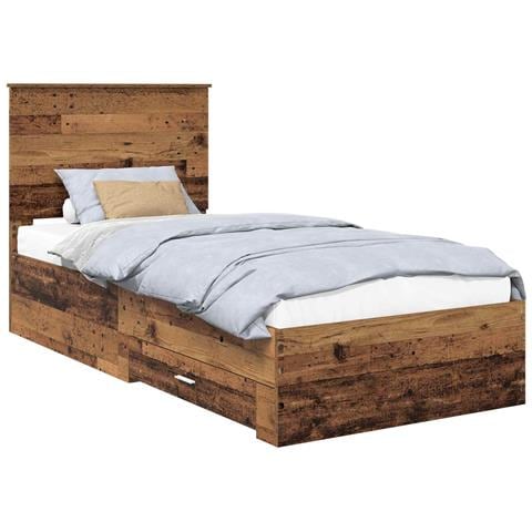 Struttura del letto Legno vecchio 90 x 200 cm Legno multistrato - Foto 1