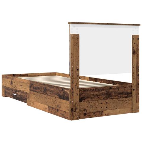 Struttura del letto Legno vecchio 90 x 200 cm Legno multistrato - Foto 9