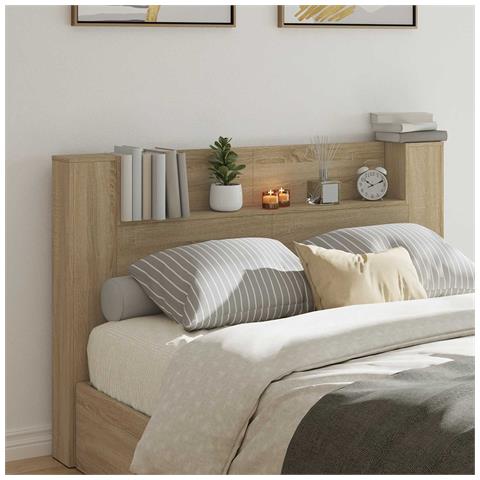 Testiera Rovere Sonoma 160 x 16,5 x 103,5 cm Legno multistrato - Foto 2