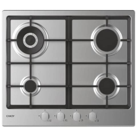CHG6BR4WTX Piano cottura a gas cm. 60 - inox - Acciaio inox - Numero dei fuochi 4 - Griglie in ghisa - Foto 1
