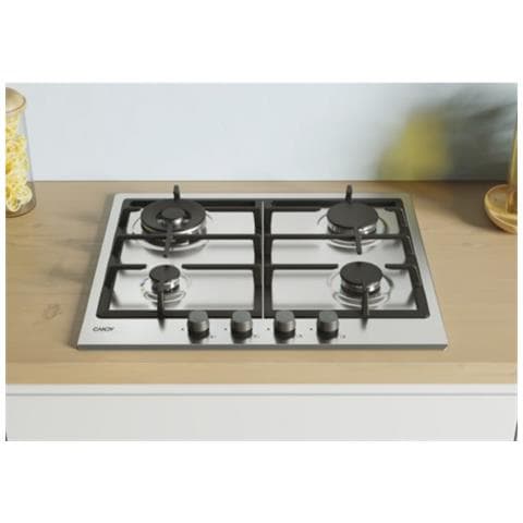 CHG6BR4WTX Piano cottura a gas cm. 60 - inox - Acciaio inox - Numero dei fuochi 4 - Griglie in ghisa - Foto 4