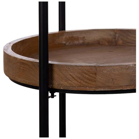 Scaffale In Legno E Metallo Con 4 Ripiani 42x42x167h Cm - Foto 7