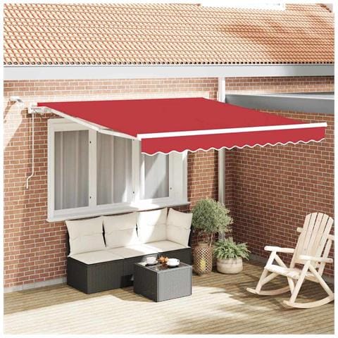 Tenda Retrattile Rosso 300 x 250 cm Poliestere e Metallo - Foto 2