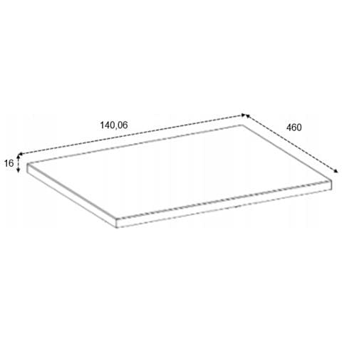 | Mobiletto - 140,6x46x1,6 cm - Rovere chiaro - Laminato di alta qualità - Resistente all'acqua - Per lavabo - Foto 4