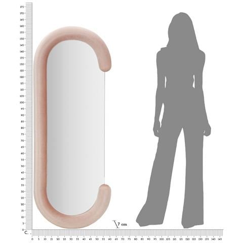 Specchio Con Cornice Ecci 1-rosa-mdf-60x7x160 Cm - Foto 6
