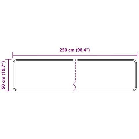 Runner Tappeto MARSA Nero 50 x 250 cm Poliestere e PVC - Foto 7