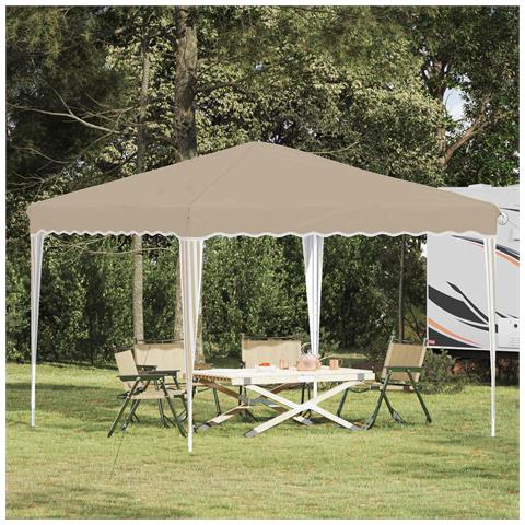 Tenda per feste a pop-up 288 x 288 x 245 cm Crema - Foto 2