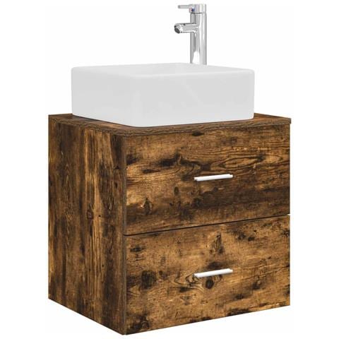 Mobile Lavabo da Parete Rovere Fumo 49,5 x 41 x 63 cm - Foto 1